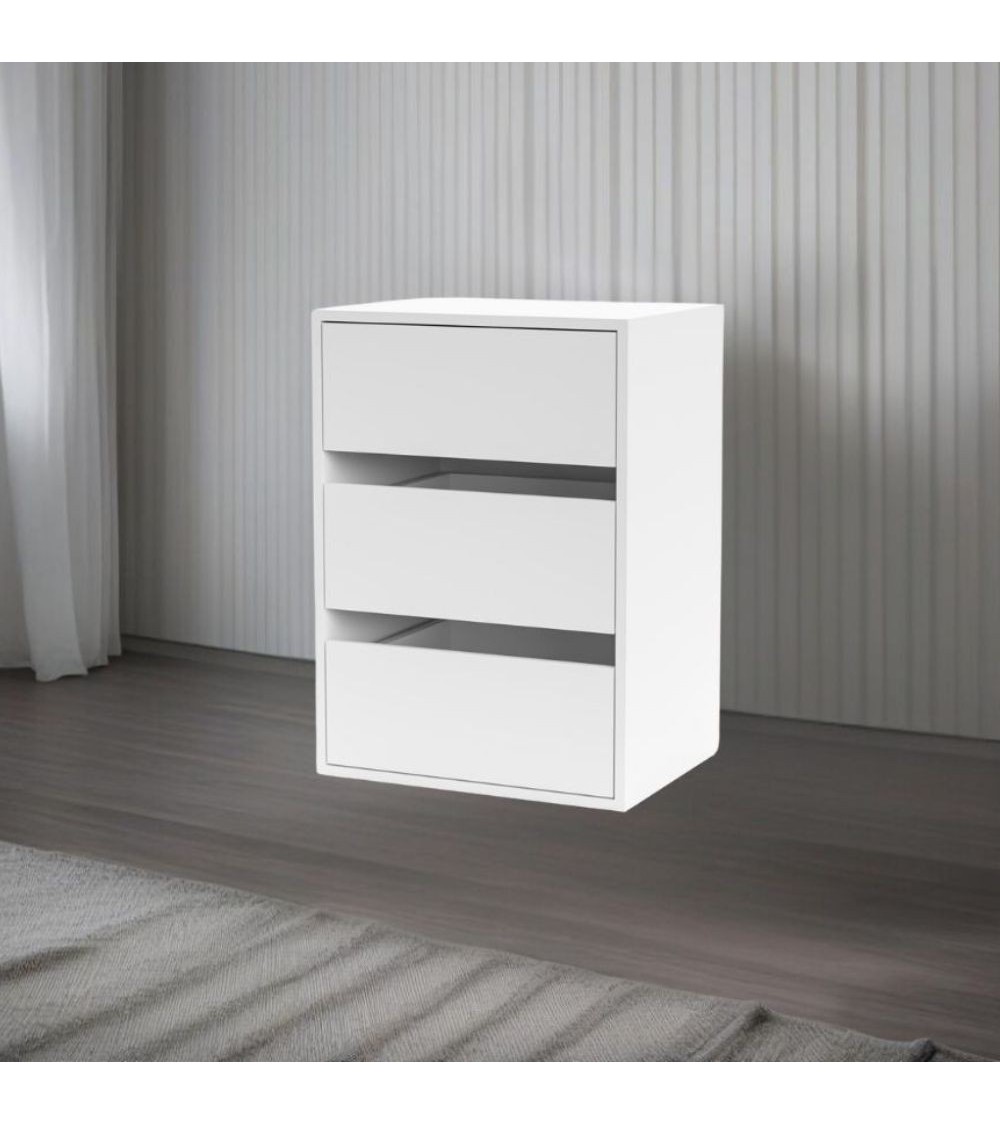 Cassettiera Smart ST2 con 3 cassetti in colore bianco