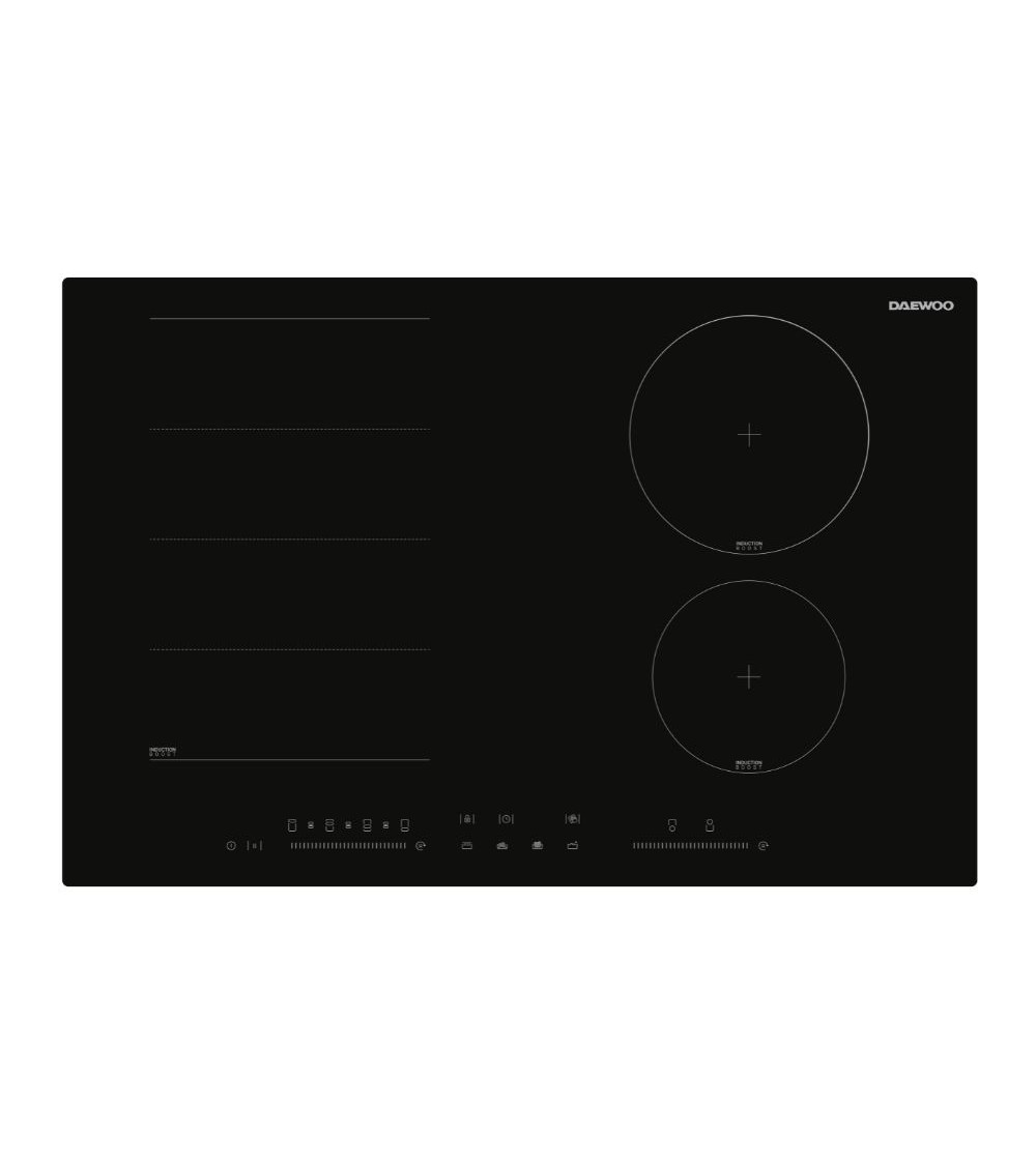Piano cottura Daewoo H7IS50L1IT induzione 78 cm 6 zone nero