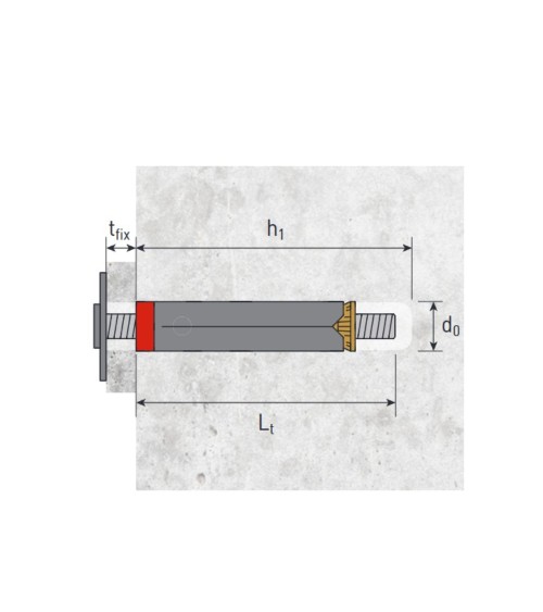 Tassello TA007 D8 vite TGS M4 Made in Italy