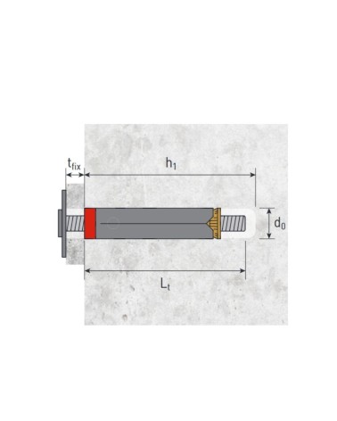 Tassello TA007 D8 vite TGS M4 Made in Italy