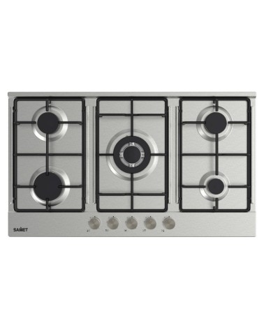Piano cottura Samet Apollo 2 a gas da incasso 5 fuochi 90 cm. in acciaio inox