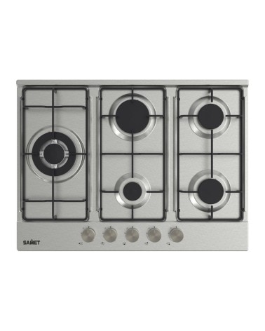 Piano cottura Ercole2 a gas da incasso 5 fuochi 70 cm. in acciaio inox