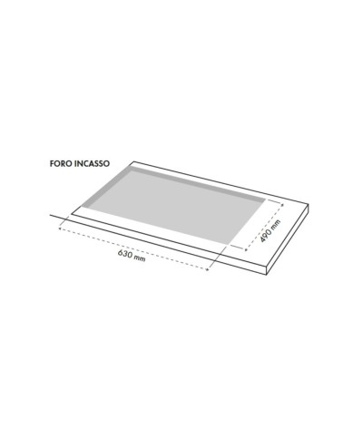 Piano cottura Ercole2 a gas da incasso 5 fuochi 70 cm. in acciaio inox