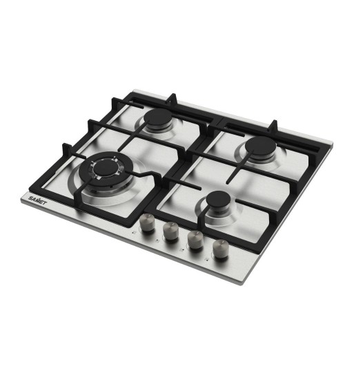 Piano cottura Samet Sansone a gas da incasso 4 fuochi 60 cm in acciaio