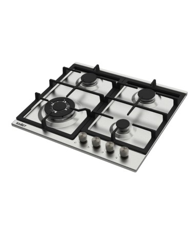 Piano cottura Samet Sansone a gas da incasso 4 fuochi 60 cm in acciaio