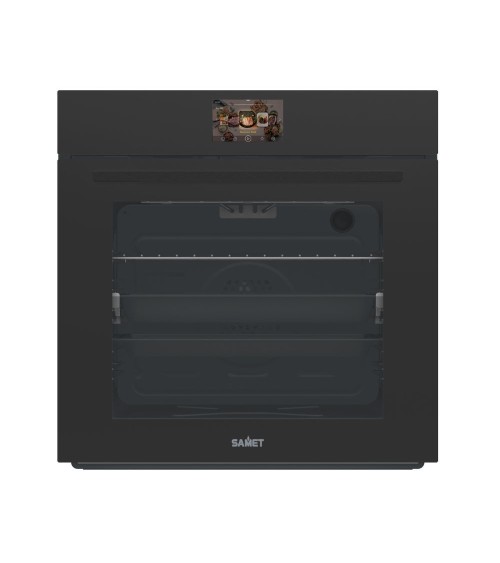 Forno elettrico Samet Tempest da incasso 60 cm. 69 lt vetro satinato temperato nero opaco classe A