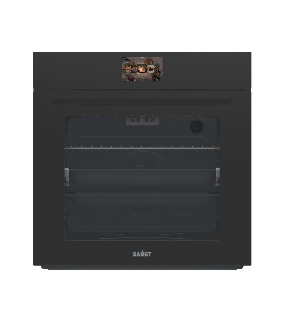 Forno elettrico Samet Tempest da incasso 60 cm. 69 lt vetro satinato temperato nero opaco classe A