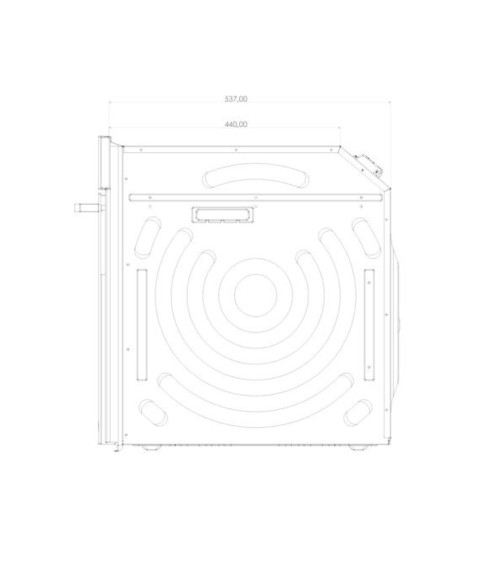 Forno elettrico Samet Tempest da incasso 60 cm. 69 lt vetro satinato temperato nero opaco classe A