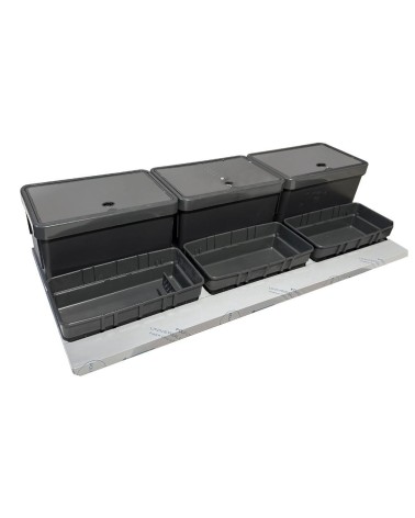 Pattumiera Doimo 3 secchi con filtro antiodore 110.5x48x24.5 cm.