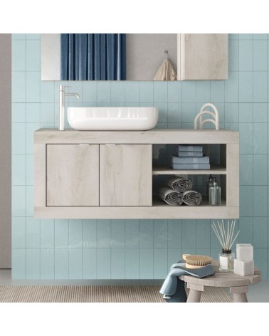 Mobile bagno sospeso Basic110 colore pino bianco
