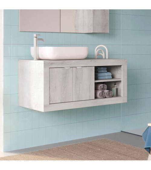 Mobile bagno sospeso Basic110 colore pino bianco