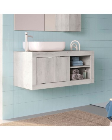 Mobile bagno sospeso Basic110 colore pino bianco