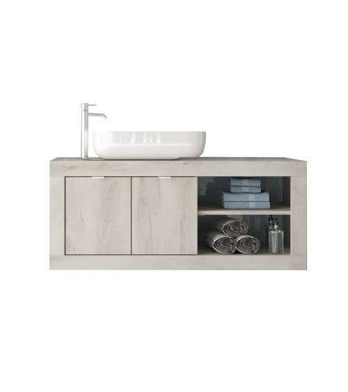 Mobile bagno sospeso Basic110 colore pino bianco