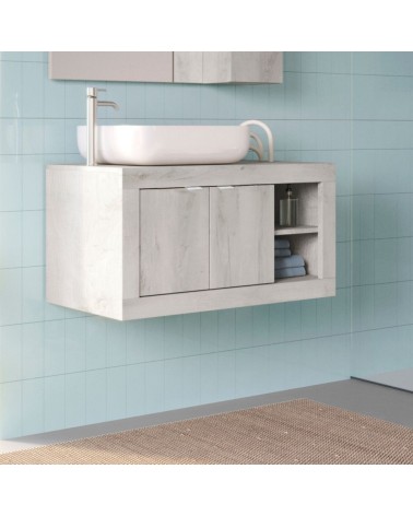 Mobile bagno sospeso Basic92 colore pino bianco