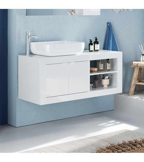 Mobile bagno sospeso Basic92 colore bianco lucido