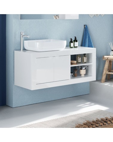 Mobile bagno sospeso Basic92 colore bianco lucido
