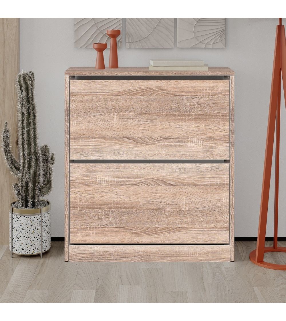 Scarpiera shc520 a due ante a ribalta  rovere