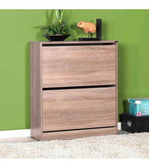 Scarpiera shc520 a due ante a ribalta  rovere