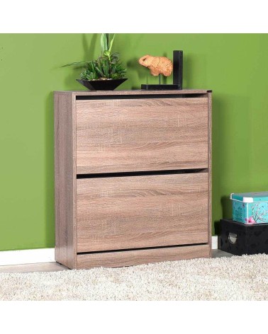 Scarpiera shc520 a due ante a ribalta  rovere