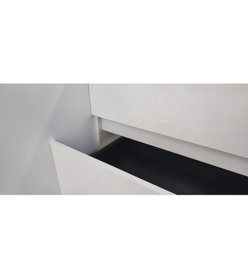 Mobile bagno sospeso Sevilla con 2 cassetti 60x44.6x52 cm colore bianco lucido