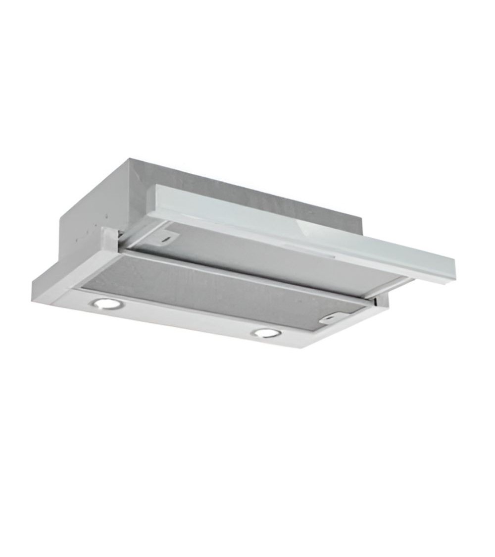 Cappa integrata sottopensile Tecnowind Slim 90 luce a led 3 livelli velocità verniciata grigio con frontalino inox