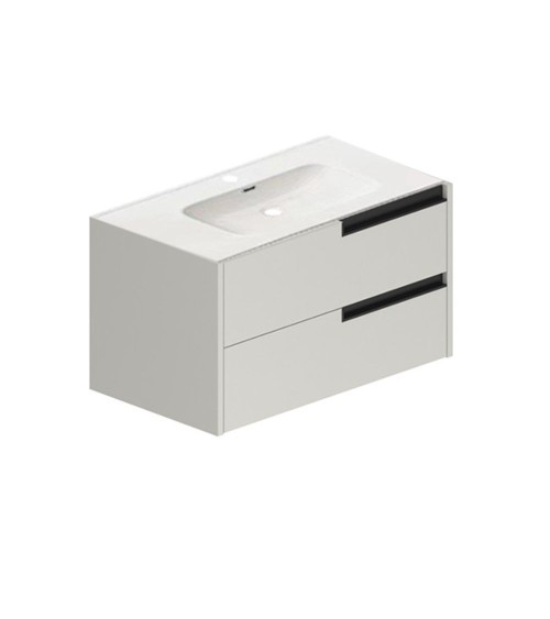 Mobile bagno sospeso Modular con due cassettoni 80x45x50 cm colore cashmere