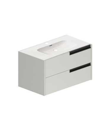 Mobile bagno sospeso Modular con due cassettoni 80x45x50 cm colore cashmere