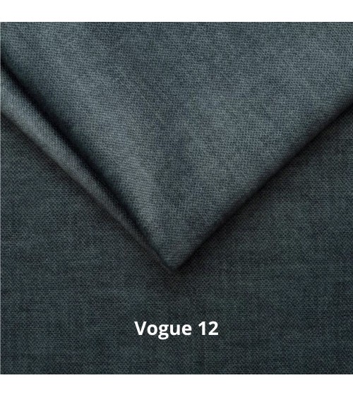 Letto matrimoniale Wilma imbottito con contenitore in tessuto Vogue 12 blu pacific