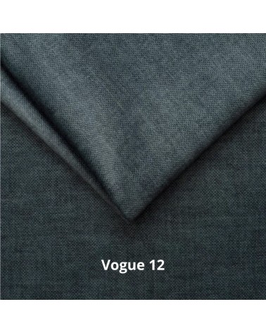 Letto matrimoniale Wilma imbottito con contenitore in tessuto Vogue 12 blu pacific