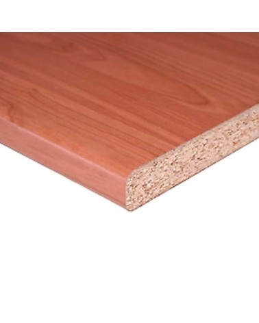 Top bordato per cucina sinistro forato colore ciliegio 195x60x3.8 cm