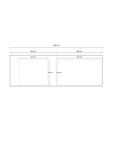 Top bordato per cucina forato verso sinistro travertino 180x60x3.8 cm