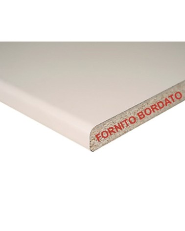 Top bordato  per cucina forato verso destro in avorio 180x60x3.8 cm