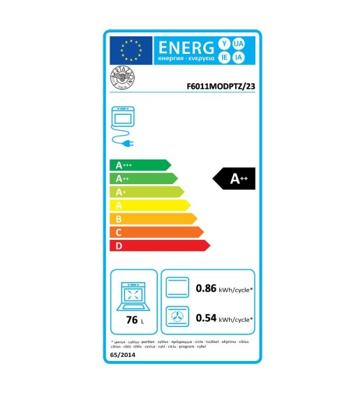 Forno elettrico Bertazzoni F6011MODPTZ 11 funzioni pirolitico, display TFT colore zinco classe A++