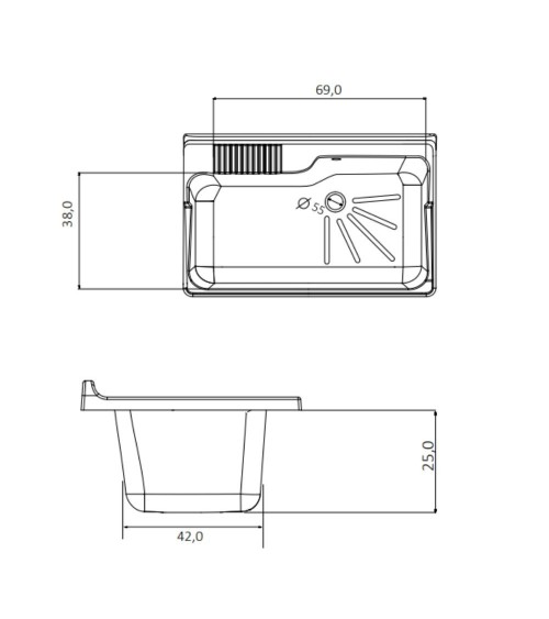 Mobile lavatoio Garden 80x50 cm 2 ante colore bianco