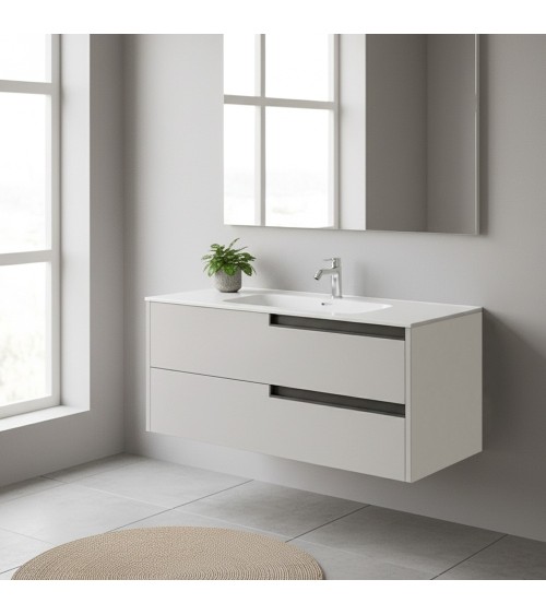 Mobile bagno sospeso Modular con due cassettoni 100x45x50 cm colore cashemere