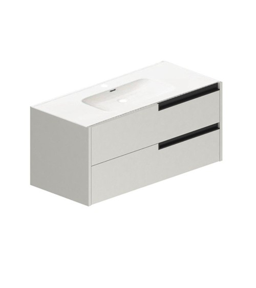 Mobile bagno sospeso Modular con due cassettoni 100x45x50 cm colore cashemere