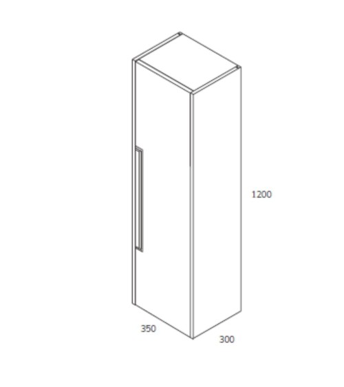 Colonna bagno sospesa Modular 1 anta 120x30x35 cm colore rovere miele