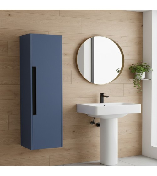 Colonna bagno sospesa Modular 1 anta 120x30x35 cm colore azzurro