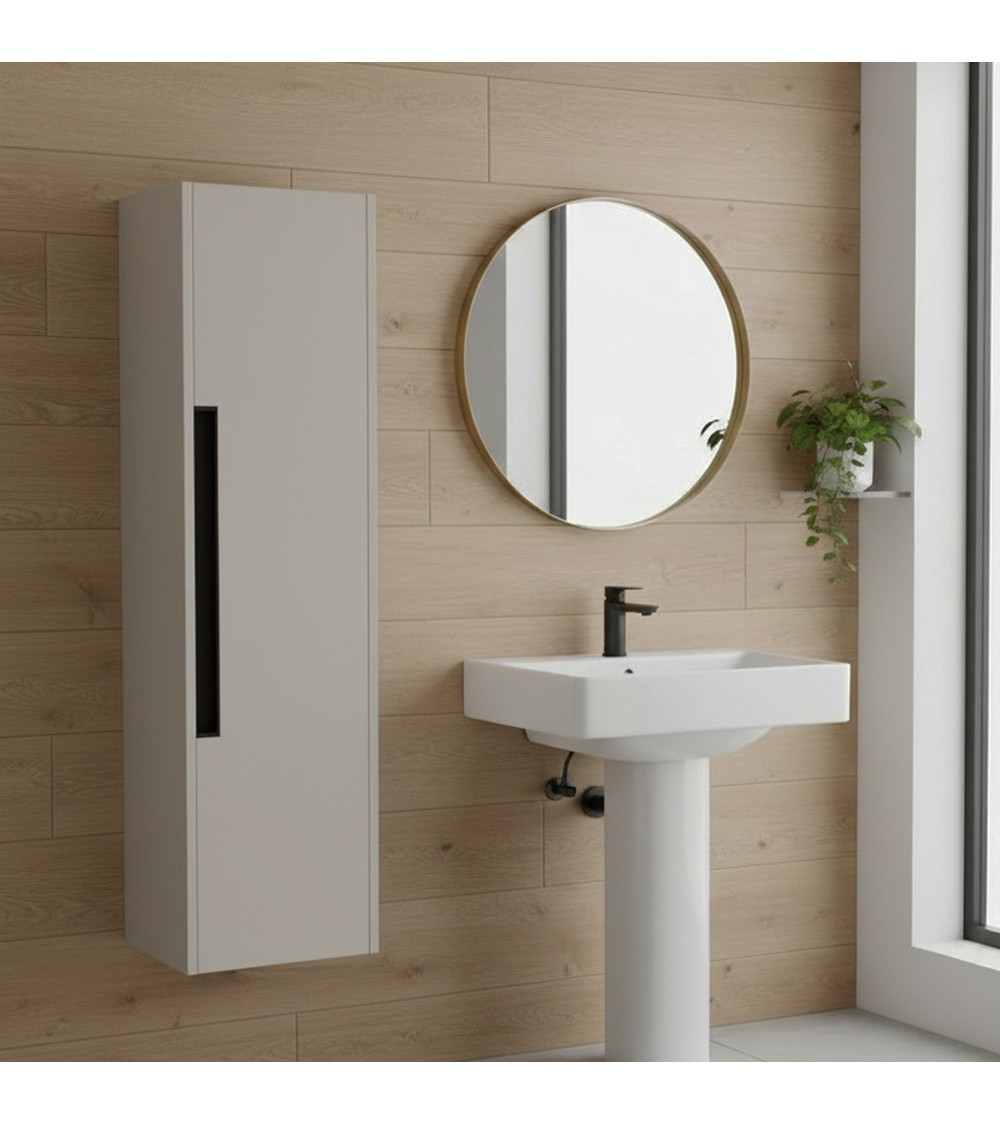Colonna bagno sospesa Modular 1 anta 120x30x35 cm colore cashemere