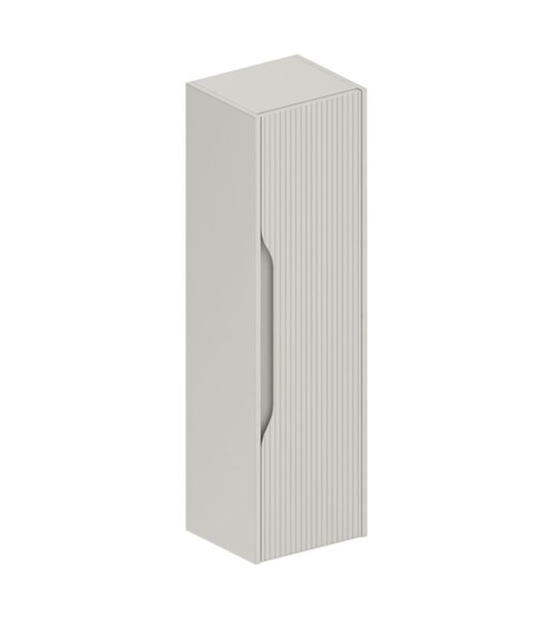 Colonna bagno sospesa Soho 1 anta effetto cannettato colore cashmere opaco 120x27x35 cm.