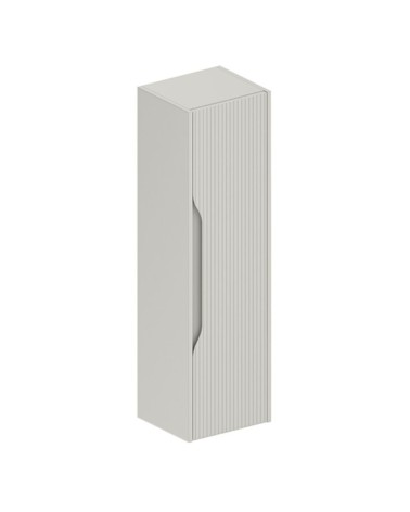 Colonna bagno sospesa Soho 1 anta effetto cannettato colore cashmere opaco 120x27x35 cm.