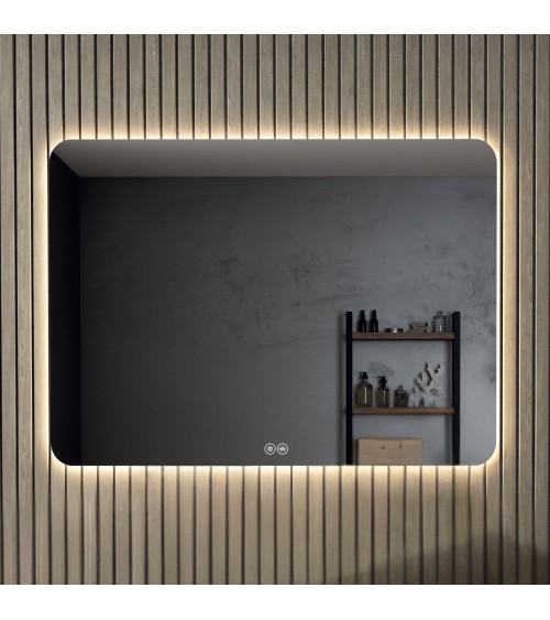 Specchio Dacca 120x80 cm con luce LED doppio sensore e anti appannamento