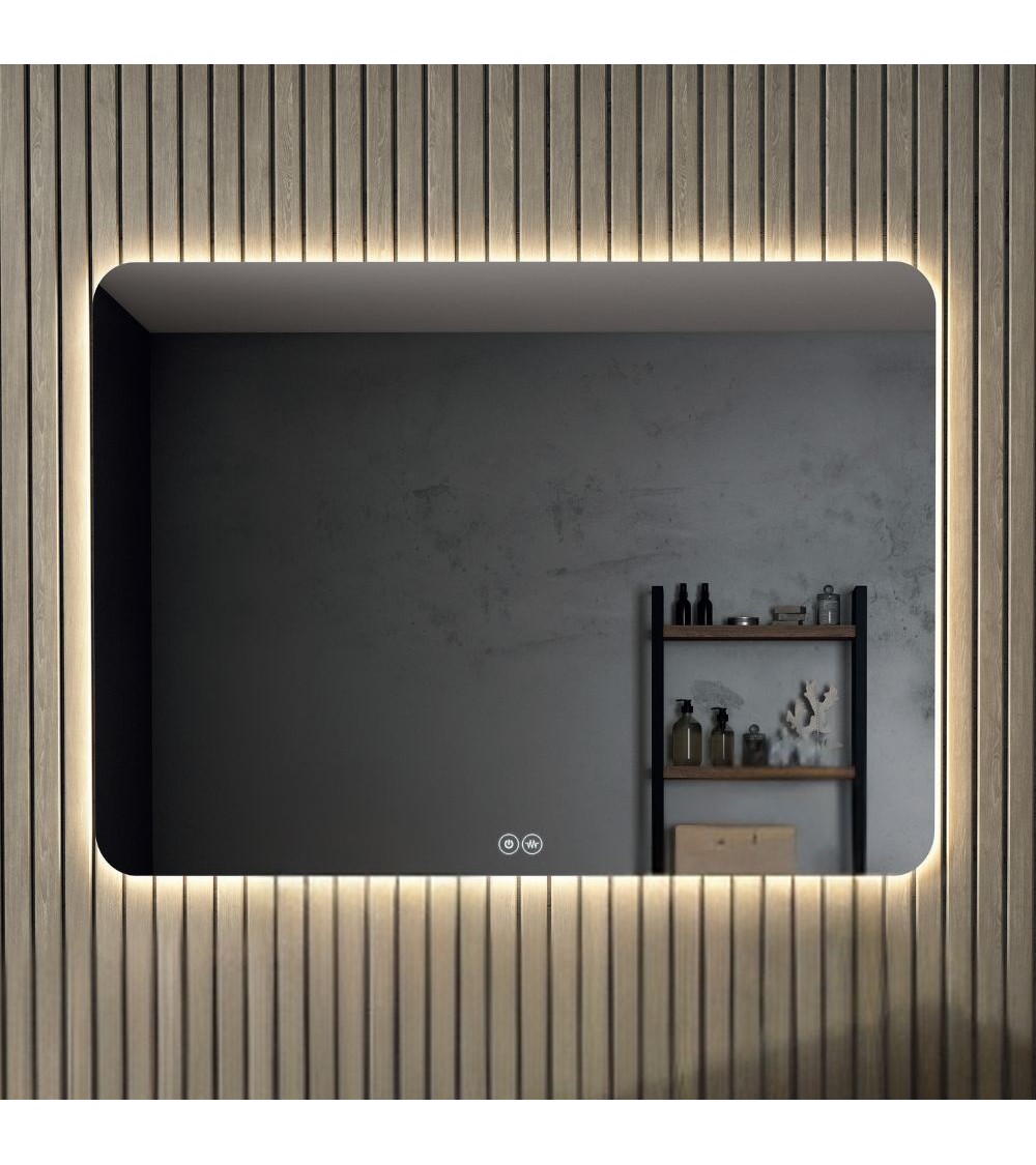 Specchio Dacca 120x80 cm con luce LED doppio sensore e anti appannamento