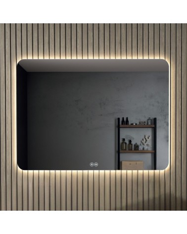 Specchio Dacca 120x80 cm con luce LED doppio sensore e anti appannamento