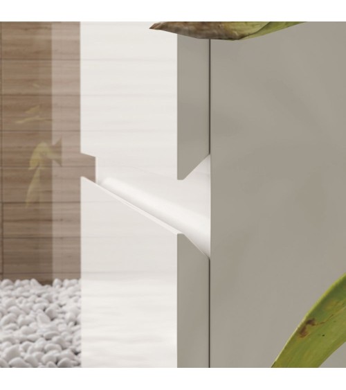 Mobile bagno sospeso Londres con due cassetti 100x45x59 cm colore bianco lucido