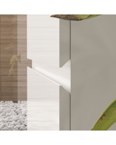 Mobile bagno sospeso Londres con due cassetti 100x45x59 cm colore bianco lucido