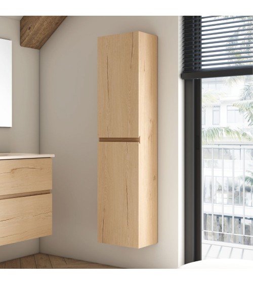 Colonna bagno sospesa Londres con due ante colore rovere