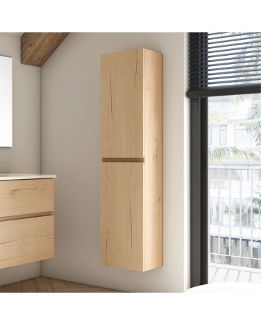 Colonna bagno sospesa Londres con due ante colore rovere