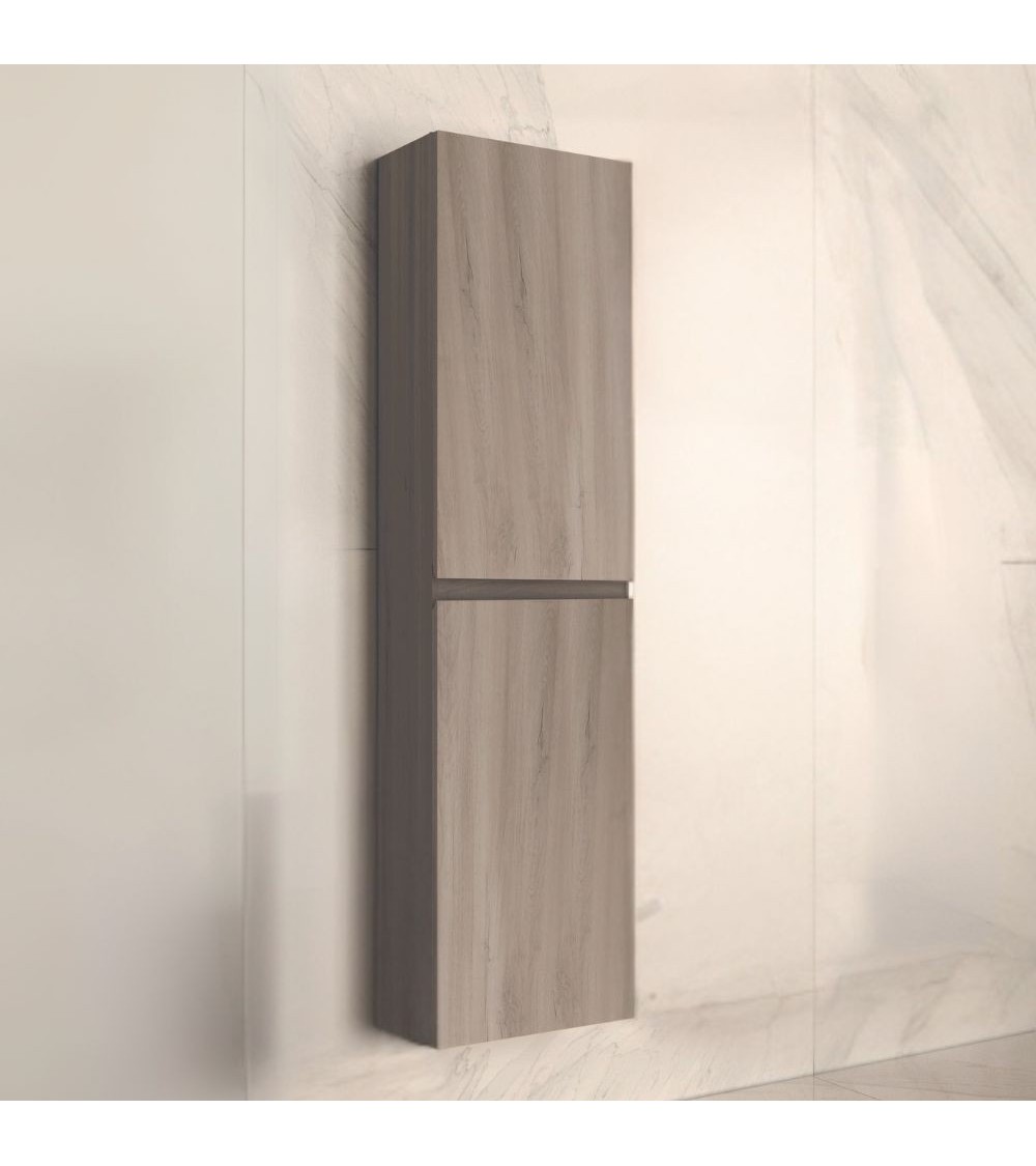 Colonna bagno sospesa Londres con due ante colore rovere grigio