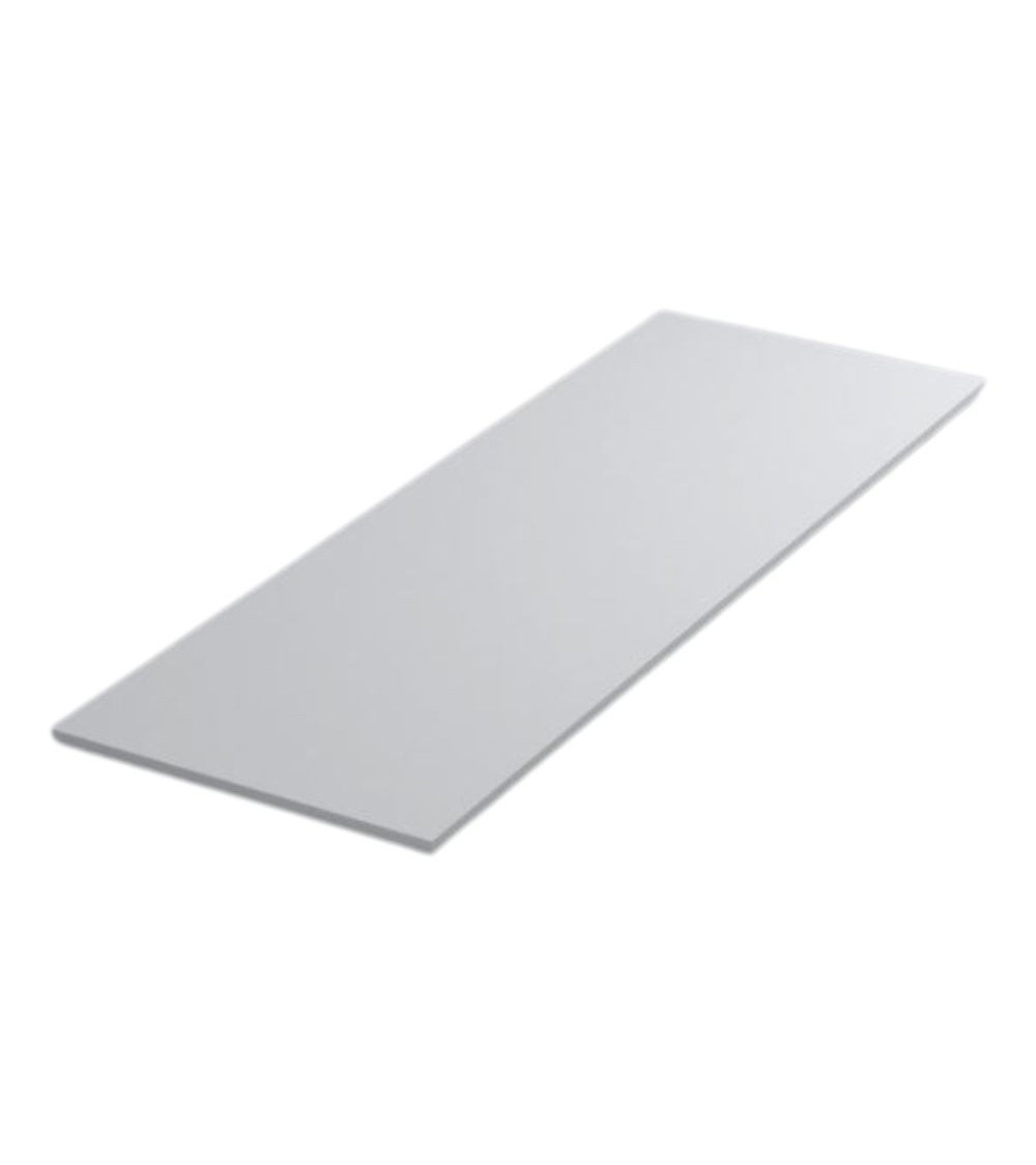 Top appoggio per mobile bagno colore bianco lucido 100x46x1.9 cm.